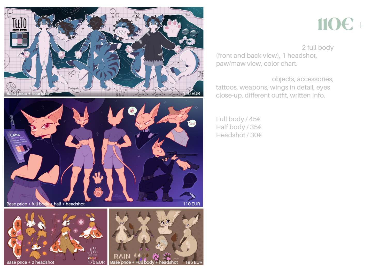 albiecatt&#39;s Reference sheet prices